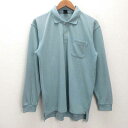 g■モンベル/montbell 長袖ポロシャツ/6245【L】青系/men's/1【中古】■