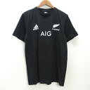 g■アディダス/adidas Tシャツ ALL BLACKS/AK9001【L】黒/men's/63【中古】■