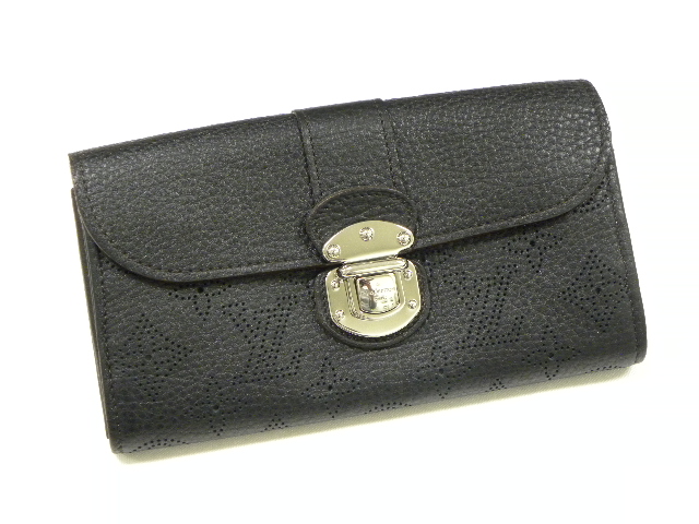 Pawnshop YAMAKI: LOUIS VUITTON Louis-Vuitton mahina leather M58162 wallet-IRIS zipper wallet ...