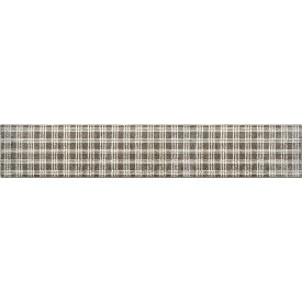 オカトー marle(マーレ) インテリアマット ナチュラルチェック/グレージュ 45×252cm