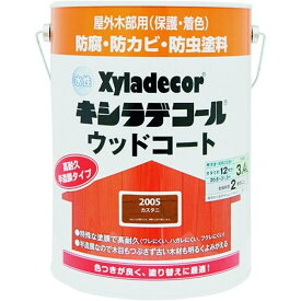 カンペハピオ 水性 キシラデコール ウッドコートS カスタニ [木材 塗料 防虫 防腐 屋外 ウッドデッキ ベンチ ログハウス 羽目板 板塀] 3.4L