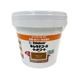 カンペハピオ 水性 キシラデコール ウッドコートS オリーブ [木材 塗料 防虫 防腐 屋外 ウッドデッキ ベンチ ログハウス 羽目板 板塀] 1.6L