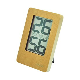 クレセル 天然木デジタル温湿度計[熱中症 インフルエンザ 対策] CR-2200W