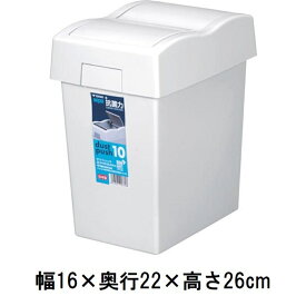 新輝合成 セパダストプッシュ 5型 [ゴミ箱 リビング 子供部屋 書斎] ホワイトグレー