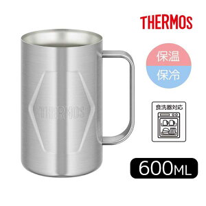 THERMOS �T�[���X �y�ۉ��E�ۗ�z�^��f�M�W���b�L 600ml [�O���X �R�b�v �}�O ���I ���ݕ� �r�[�� ���̓� �H��@�Ή�] JDK-601 (S2)�X�e�����X2