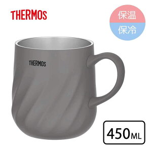 THERMOS �T�[���X �y�ۉ��E�ۗ�z�^��f�M�}�O�J�b�v 450ml [�R�b�v �^���u���[ ���@�т�\�� �H��@�Ή�] JTD-450 (DGY)�_�[�N�O���[
