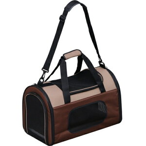 アイリスオーヤマ 折りたたみソフトキャリーメッシュ Mサイズ ブラウン POTC-500A