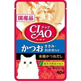 いなばペットフード CIAO パウチ かつお ささみ・おかか入り 40g