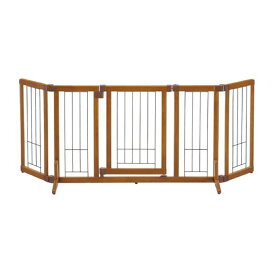 リッチェル 木製おくだけドア付ゲート M (自立タイプ) ブラウン 【〇】
