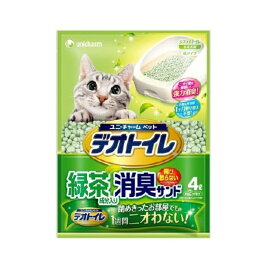 デオトイレ 飛び散らない緑茶成分入り消臭サンド [猫 システムトイレ 取替え砂] 4L