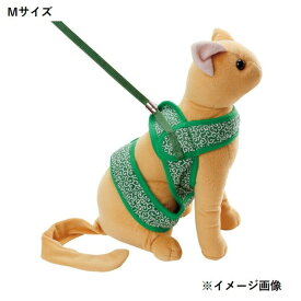 ペティオ 猫小町ソフトハーネスリード 唐草 M [キャット 猫 胴輪 和柄] グリーン