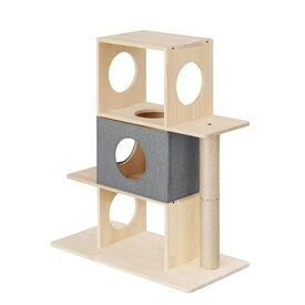アイリスオーヤマ ナチュラルキャットタワー ナチュラル [ペット 猫 ファブリックカバー 爪とぎ 3段] NCT-3 [お客様組立品]