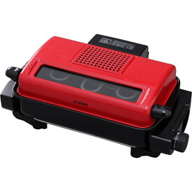 アイリスオーヤマ マルチロースター(魚焼き器) レッド [魚焼きグリル パン] EMT-1101