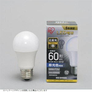 �A�C���X�I�[���} LED�d�� E26 �L�z�� 60�` �����F 810lm LDA7D-G-6T5