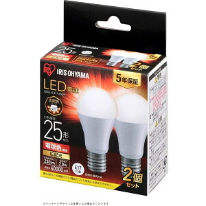 �A�C���X�I�[���} LED�d�� E17 �L�z�� 25�` �d���F 230lm 2�Z�b�g LDA2L-G-E17-2T62P
