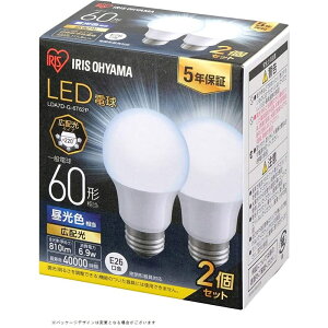 �A�C���X�I�[���} LED�d�� E26 �L�z�� 60�` �����F 810lm 2�Z�b�g LDA7D-G-6T62P