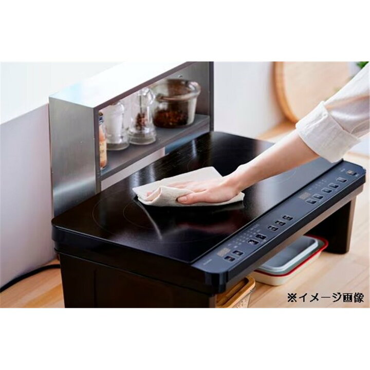 楽天市場】アイリスオーヤマ 2口IHコンロスタンド付き ブラック 