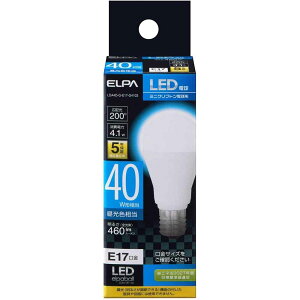 �����d�� ELPA(�G���p) LED�d�� �~�j�N���v�g�����` E17 40W�` �����F 1�� [�Ɩ� ���C�g ���^���Ή� �����p] LDA4D-G-E17G4103