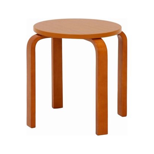 不二貿易 木製曲脚椅子（イス） ブラウン W40xD40xH44cm