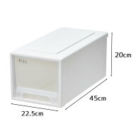 天馬 フィッツケース(Fits) 小物収納 45-22 [衣装ケース 引き出し シンプル 片付け] ホワイトクリア