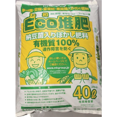 MK Eco堆肥 エコ堆肥 納豆菌入りぼかし肥料 70％OFFアウトレット 20kg 激安 40L