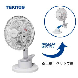 TEKNOS �e�N�m�X 18cm����E�N���b�v�� 2WAY [��@ �t�@�� 3���H�� ���^ ��[�p�i ��U��] CI-2184 �z���C�g