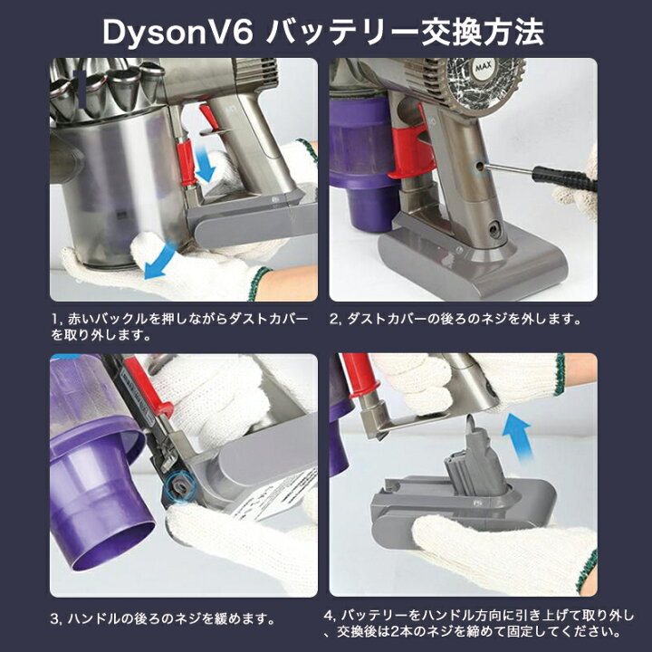 楽天市場】【即納】ダイソン V6 互換バッテリー フィルターセット 21.6 