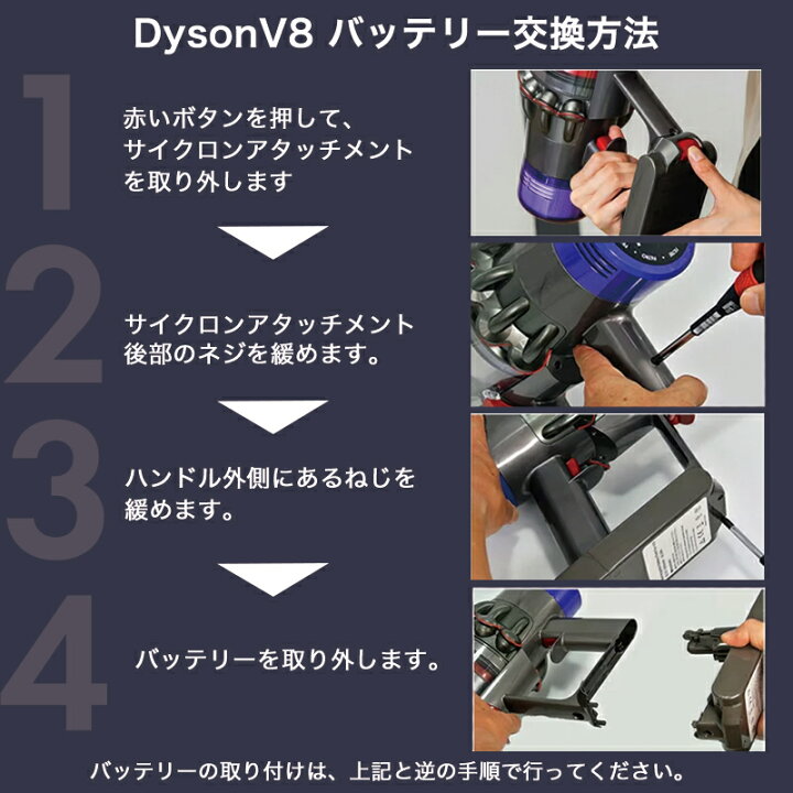 楽天市場】【即納】ダイソン v8 互換バッテリー 21.6V 4.5Ah（4500mAh 