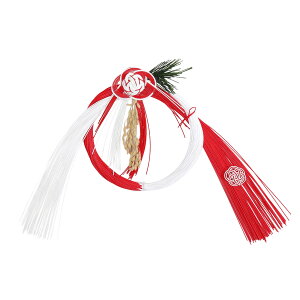 正月リース しめ縄 新春 迎春 幅27cm×奥行3cm×高さ29cm おしゃれ ナチュラル モダン 玄関飾り 新年飾り 手作り リース 和モダン インテリア ギフト プレゼント H-2