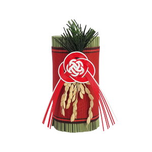 正月リース しめ縄 新春 迎春 幅7cm×奥行5.5cm×高さ12cm おしゃれ ナチュラル モダン 玄関飾り 新年飾り 手作り リース 和モダン インテリア ギフト プレゼント K