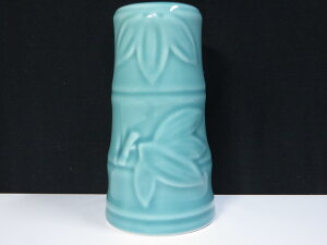 国産 神棚用■2本組 青磁榊立■一対 4寸 高さ12.2cm 【中型】 神棚 神具 仏具 盆提灯 やまこう 山幸