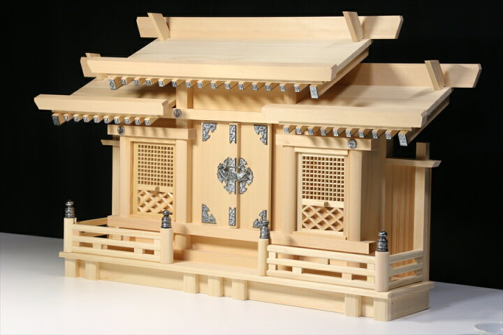 楽天市場】神棚 モダン 三社 単品 限定 銀一色の社 / 美・木曽ひのき 格子の扉 最高級 木曽桧の神棚 銀 金具 : 神棚・神具・仏具 やまこう