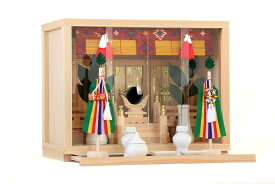 【先着50名様 金の榊プレゼント！】 神棚セット 箱宮 三社 壁掛け 13号 特小サイズ 御簾付き 『天桔梗』 真榊 神具セット 神棚 神具 仏具 盆提灯 やまこう 山幸