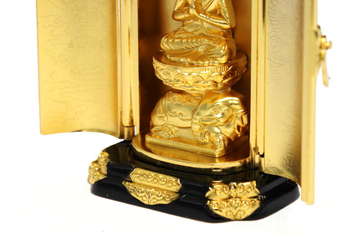 楽天市場】限定数 特価品 仏具 仏像 普賢菩薩 厨子 お守り本尊 辰・巳 