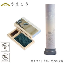 盆提灯 初盆 新盆 モダン 仏具 線香 贈る セット 雪岐阜の誉れ シリーズ 晴天に桔梗 電池式 コードレス LED ミニサイズ 和 行灯 提灯 仏壇 仏花 贈り物 神棚 神具 仏具 盆提灯 やまこう 山幸