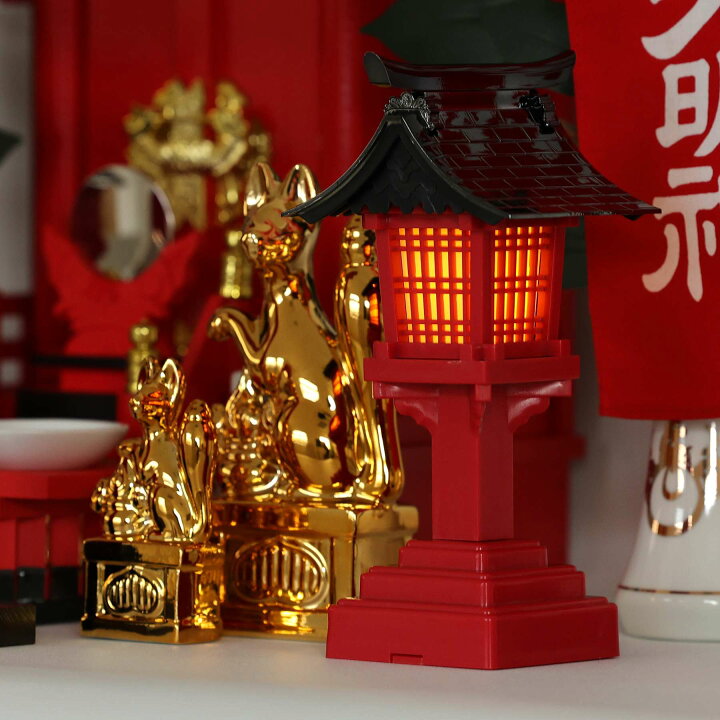 楽天市場】黄金屋根の稲荷宮 神棚セット 特上 重ね塗り一社 金のお狐様 
