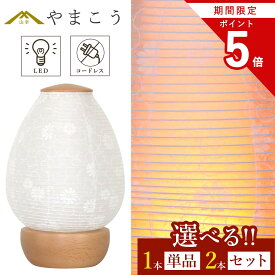 【楽天スーパーSALE P5倍】 盆提灯 初盆 新盆 モダン 仏具 神道にも 選べる 一対 セット 単品 岐阜の誉れ シリーズ しずく 白紋天 電池式 コードレス LED ミニサイズ 提灯 仏壇 贈り物 供物 初盆提灯 新盆提灯 神式 仏具 盆提灯 やまこう