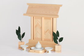 神棚セット「いま・むかし」 モダン 総桧の神棚 巴紋 神具セット 神棚 神具 仏具 盆提灯 やまこう 山幸