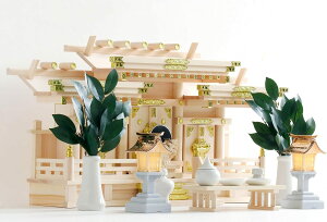 三社 ■ 屋根違い 寿福宮 薄型 / 低床型 ■ 神棚セット ■ 国産 岐阜 東濃桧 ■選べる 神具セット リモコン LED灯ろう 神棚 神具 仏具 盆提灯 やまこう 山幸