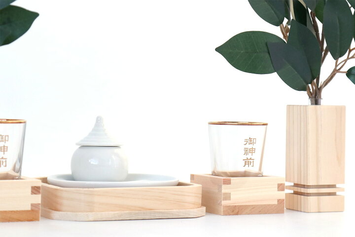 楽天市場】神棚 神具セット 神前 JIN-ZEN 木製 マス 御神酒 中型  