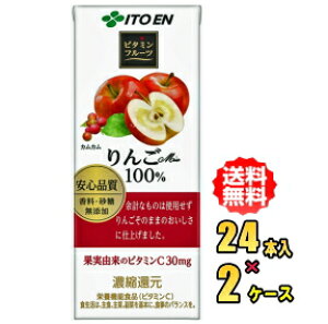伊藤園 ビタミンフルーツ りんごMix 100% 200ml紙パック×24本入×2ケース(48本)