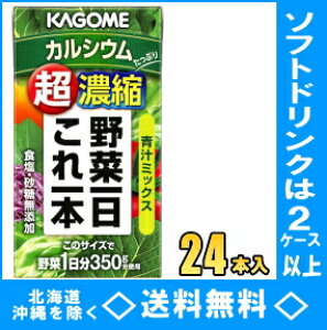 カゴメ 野菜一日これ一本 超濃縮 カルシウム 125ml紙パック 24本入【RCP】【HLS_DU】