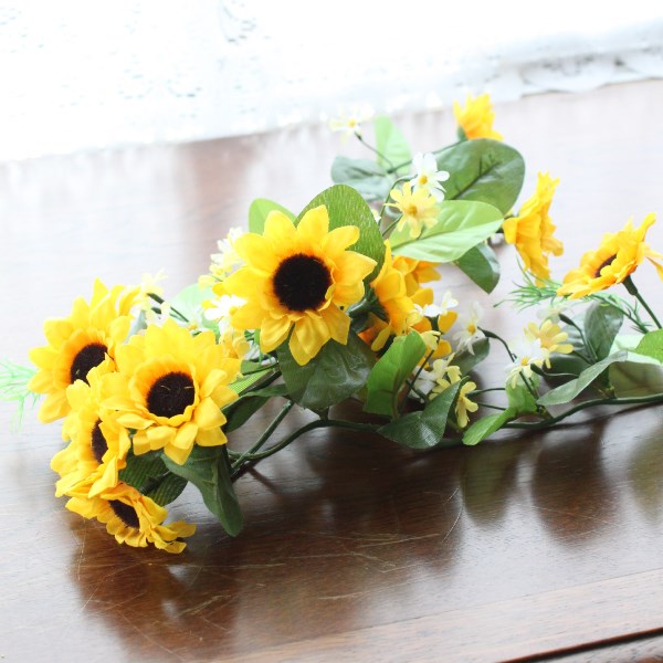 夏のディスプレイに 買収 ひまわり 造花 サンフラワーバイン シルクフラワー VD-6141 販売期間 限定のお得なタイムセール