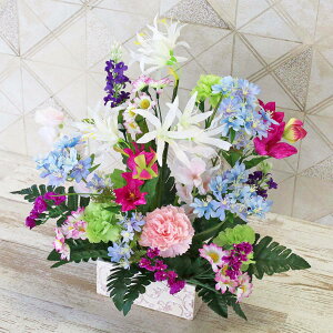 造花 アウトレット 仏花 オーキッドとネリネのさわやかなアレンジ CT触媒 光触媒 シルクフラワー お彼岸 お盆 お仏壇 仏花 お墓 花 お供え お悔やみ bar