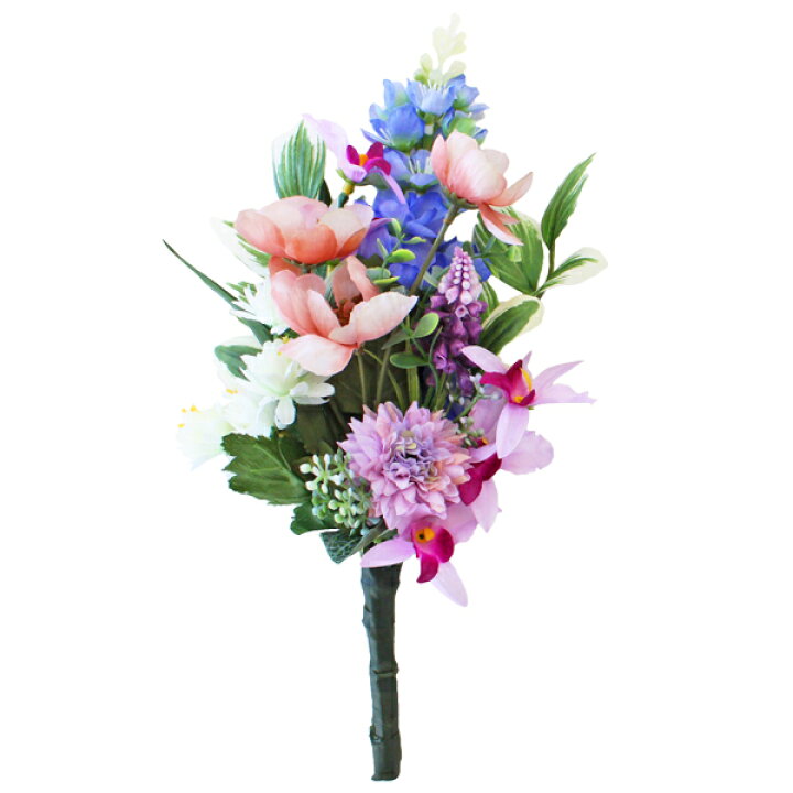 楽天市場】造花 仏花 バルーンフラワーとカトレアの花束 一本 CT触媒 