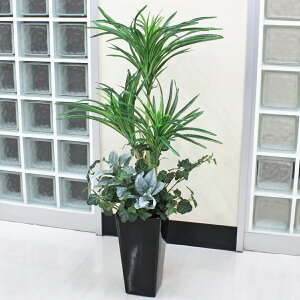造花 インテリア 観葉植物 陶器の花器のユッカとアイビーツリー 93cm フェイクグリーン インテリアグリーン TB938 DG 人工観葉植物 snb CT触媒 光触媒 bgr