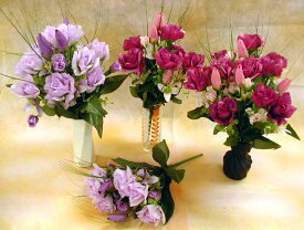 造花 お部屋の中を飾るバラのブッシュ6本セット 単品 シルクフラワー 薔薇 CT触媒 光触媒 tan