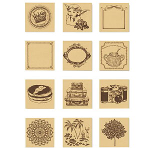 【ARTE】ウッドスタンプアンティークスタイルF 45×45mm 【メーカー直送代引不可】【時間帯指定不可】【ギフトカード スクラップブッキング デコレーション】【年賀状 クリスマスカード レタ