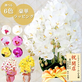 胡蝶蘭 造花 5本立 ラッピング・立札対応 お祝い 常滑産陶製鉢に入った気品あふれるシルクフラワーの胡蝶蘭の鉢植 CT触媒 光触媒 異動 就任 栄転 昇進 校長 開店祝い 新築祝い 開院祝い 周年 贈答 敬老の日 母の日 誕生日 花 ギフト お供え 白 黄色 紫