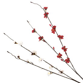 桃 造花 梅の枝 75cm VE6989 白・赤 枝 ウメ うめ 木 ディスプレイ アレンジメント用 装飾 tan